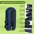 thumbnail image 3 of Mini Bag Sealer, Upgraded 2 in 1 Heat Sealer&Cutter, Rechargeable USB C Bag Sealer Heat Seal Machine with , Portable Resealer Machine Sealer for Bags (1, Black), 3 of 3