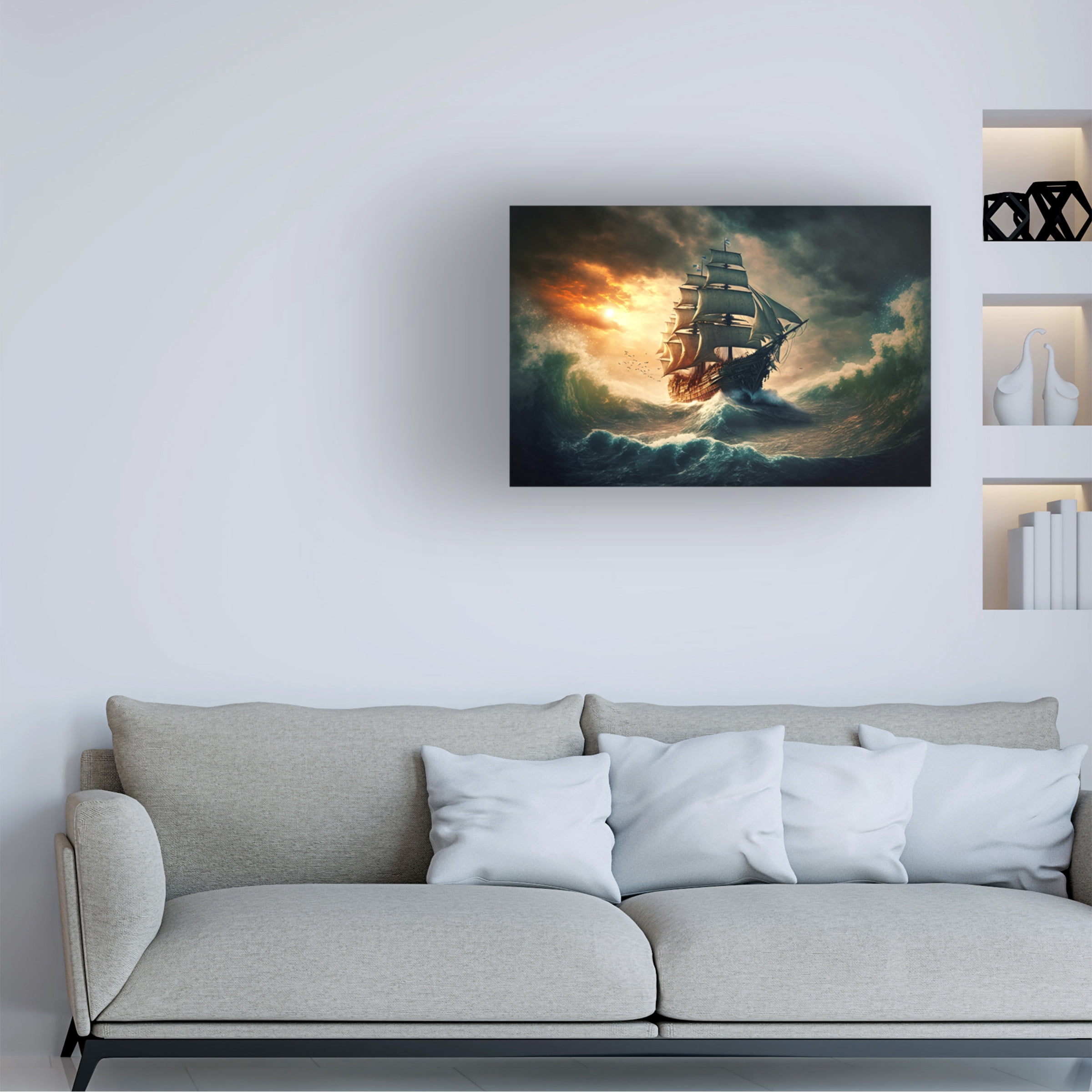 Canvas Wall Art - Ray Heere 'The Flying Dutchman 10' Wall Art for Living Room, Bedroom, or Office DÃ©cor by Trademark Fine Art - 24 x 16 Inches