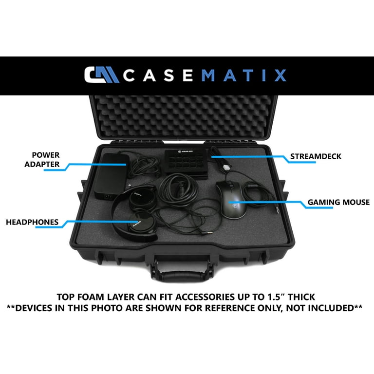CASEMATIX Laptop Hard Case For Dell Alienware Laptop and Accessories Alienware AW17R4 , Alienware AW15R3 and More Laptops Up to 18 Inches with Custom Foam * WATERPROOF * AIRTIGHT * - Walmart.com