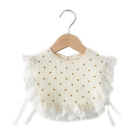 

Baby Bib Ruffle Broken Flower Lotus Leaf Collar Cotton Muslin Lace Slobber Bib Baby Gift Infant Feeding Burp Cloth