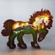 thumbnail image 5 of Estatua de madera Animal Tallado Artesanía con luz LED Adorno de escritorio para el hogar (Caballo), 5 of 7