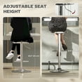 thumbnail image 4 of HOMCOM Steel Bar Stools Set of 2,  Adjustable Breakfast Barstools, Silver, 4 of 10