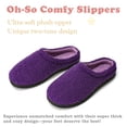 thumbnail image 4 of cosyone1997 Fuzzy Two-Tone Slippers for Women Memory Foam House Shoes with Non-slip Sole for Indoor and Outdoor Comfort, 4 of 5
