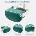 thumbnail image 2 of VR Cover Accessories Set For Quest 2 - Silicone Shell, Controller Grips, Face Cover, Button Caps, Lens Cover Glasses Cloth Set, 2 of 6