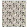 thumbnail image 3 of Ambesonne Compass Shower Curtain, Continents Pattern, 69"Wx84"L, Black Grey Tan, 3 of 3