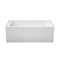 thumbnail image 2 of Wyndham Collection Grayley 60 x 30 Inch Alcove Bathtub in White with Right-Hand Drain and Overflow Trim in Polished Chrome, 2 of 5