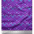 thumbnail image 1 of Soimoi Rayon Crepe Fabric Scales Geometric Printed Craft Fabric by the Yard 46 Inch Wide, 1 of 3