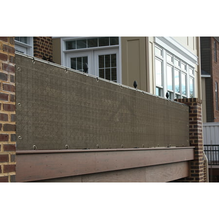 Alion Home Mocha Brown Elegant Privacy Screen For Backyard Deck, Patio, Balcony, Fence, Pool, Porch, Railing. 3' x