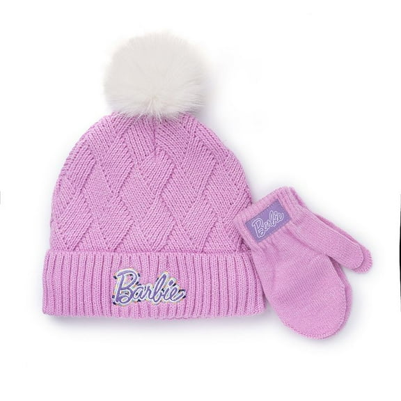 Barbie Knit Hat and Mittens Set