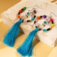 thumbnail image 6 of Gothic Skeleton Dangle Earrings Long Bohemian Tassels Jewelry for Women Everyday Ethnic Accessories, 6 of 16
