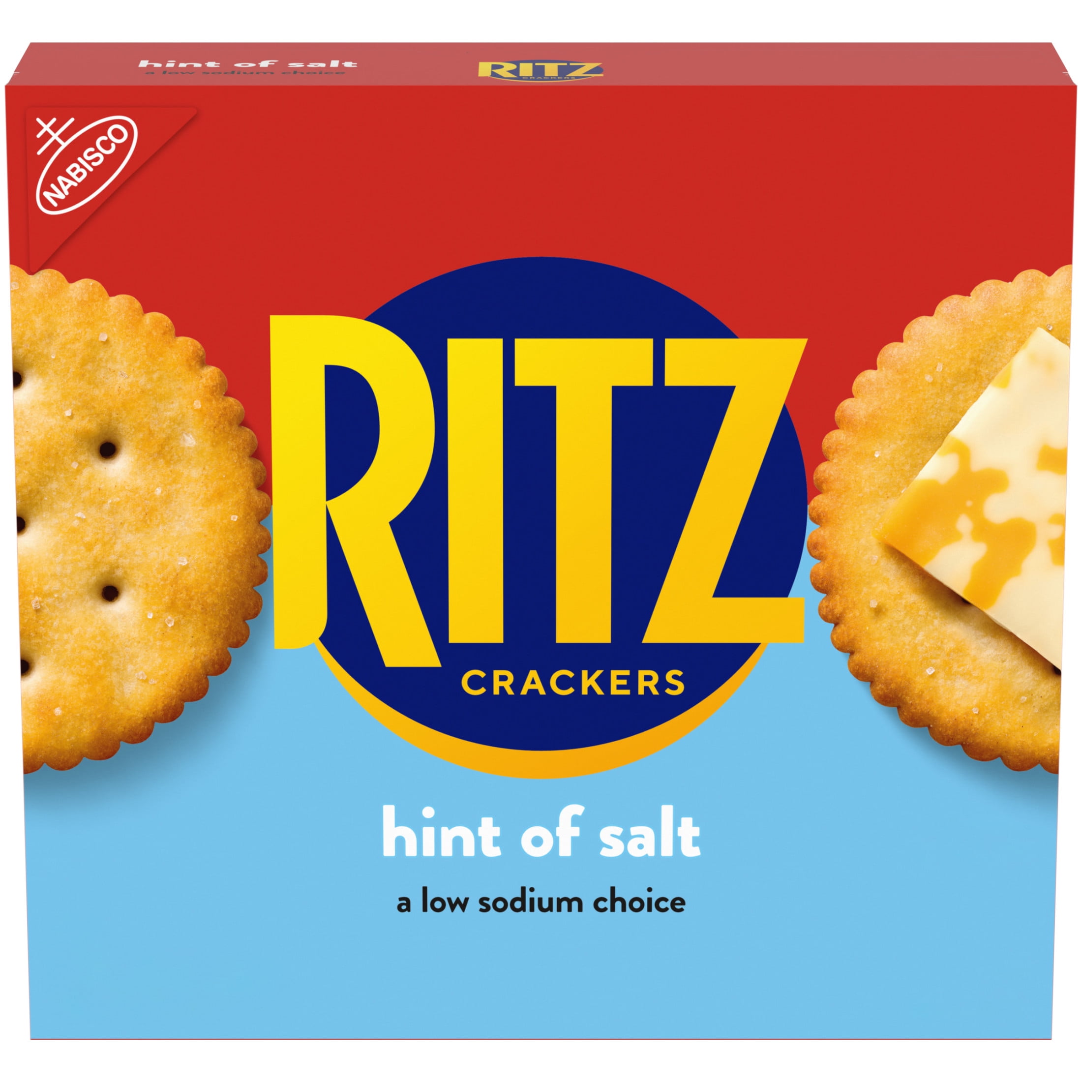 (3 pack) RITZ Hint of Salt Crackers, Snacks for Kids and Adults, Lunch Snacks, 13.7 oz
