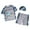 Grey_1, variant on Godom Toddler Boy Swimsuit 2 Piece Short Sleeve Swim Shirts Quick Dry Bathing Suits Trunks Toddler to Big Kid Sizes
