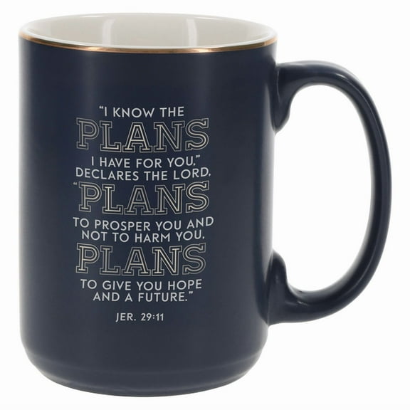 Christian Art Gifts Large Novelty Inspirational Ceramic Coffee & Tea Mug for Men, Women & Grads: I Know the Plan, (Hardcover)