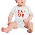 thumbnail image 2 of Love Canada Flag Heart Baby Rompers Bodysuit (White, 18-24 Months), 2 of 5