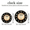 thumbnail image 2 of 12 inch Vintage Wooden Wall Clock Silent Black Paris Decorative Wall Clock Retro Wood Wall Clocks for Living Room Office Kitchen, 2 of 6