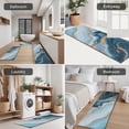 thumbnail image 5 of Blue Marble Gold Wave Pattern Kitchen Rugs Sets Of 3,Kitchen Runner Rugs Non Skid Washable,Decorative Kitchen Floor Mats for Kitchen,Sink,Laundry,17"x30"+ 17"x47" + 17"x59", 5 of 6