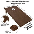 thumbnail image 3 of GoSports Regulation Size Wooden Cornhole Set with Brown Finish - Includes Carrying Case, 3 of 5