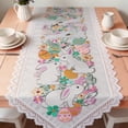 thumbnail image 4 of KUKIDSVO Easter Embroidered Table Runner, Hollow Bunny Egg Linen Cloth for Party Table Decor, 13.78×86.61in, Size XXL, 4 of 6