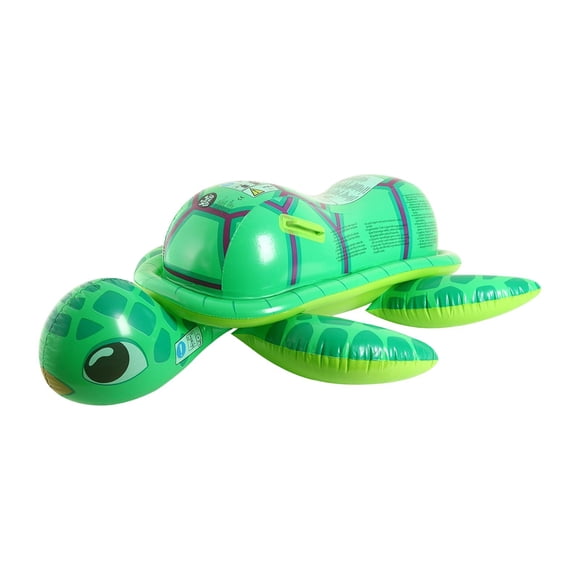Flotador Inflable de Tortuga Marina para Niños Juguete Acuático con Asiento Ergonómico y Manijas Material Duradero PVC Adecuado para Playa Descanso