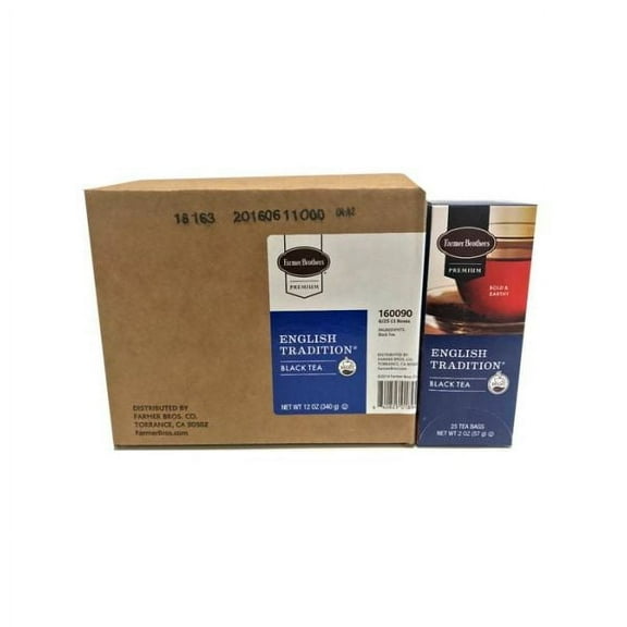 Farmer Brothers Premium: English Tradition, 6/25 ct tea boxes