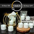 thumbnail image 2 of Velas de té a batería con temporizador, 6 horas de encendido y 18 horas de apagado en un ciclo de 24 horas automático, paquete de 12 velas LED con temporizador, 2 of 7