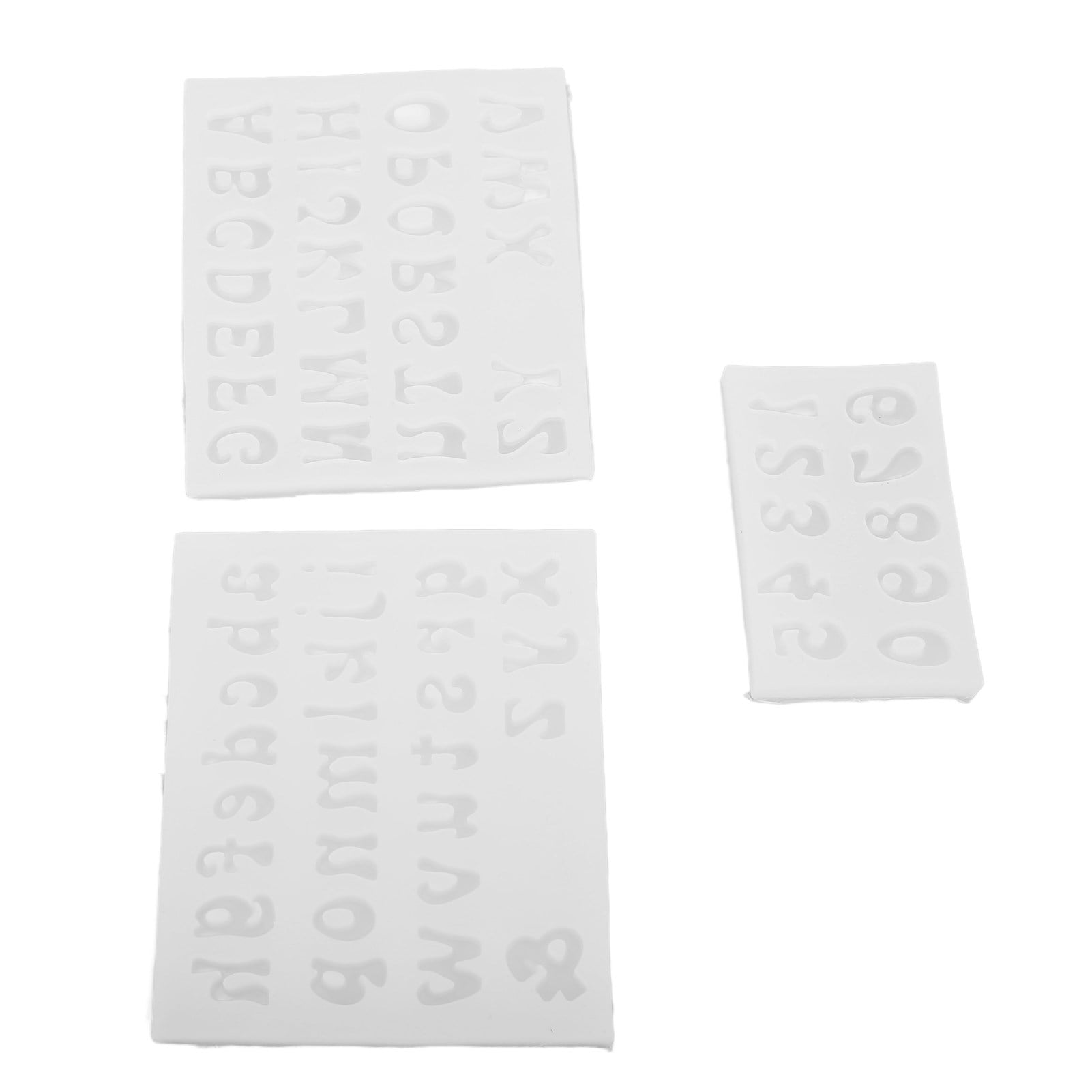 Fondant Molds Numbers Molds 3 PCS Silicone Letter Molds Clear Color