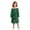 Dark Green, variant on JIAYUE Girls Christmas Nightgown Long Sleeve Crew Neck Ruffle Cuff Plaid Xmas Light Print Pajamas Dress For Casual Wear
