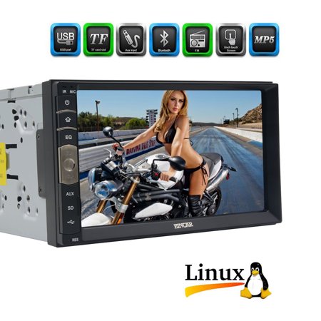 Stereo Systems For Cars Linux System for Car MP5 Player EinCar Deck Stereo 7 inch Double din Multi Video TWO Din Autoradio Audio Headunit Automotive Vehicle Unit Support USB SD Bluetooth Screen Mirroring ()