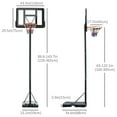 thumbnail image 4 of Soozier Basketball Stand and Hoop Backboard Adjustable w/ Wheels For Youth, 4 of 9
