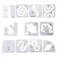 thumbnail image 1 of Juego de Plantillas Acolchado Movimiento Libre 11 Piezas, Regla Costura y AcríLica Marca Transparente Planchado para MáQuina DIY, 1 of 5