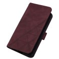 thumbnail image 4 of Embossed Wallet Case for Samsung Galaxy S24 Ultra, Magnetic Clasp Card Holder Luxury Business PU Leather Folio Cover with Kickstand Card Slots Flip Case for Samsung Galaxy S24 Ultra, Winered, 4 of 10