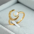 thumbnail image 4 of Guardurnaity Aberturas Anillo Zircon Luna En forma de joyería Hombre Color Compromiso Encanto Romántico Dedo Estrella Apertura Metal Regalo de lujo Ropa, zapatos y accesorios Miscelánea Trigo Oro Guardurnaity AP015202-03, 4 of 6