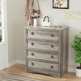 thumbnail image 4 of Holliwill Modern Drawer Dresser for Living Room, Bedroom, Hallway, Dresser Chest with 4 Drawers, Gray, 4 of 9