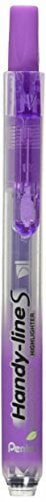 Pentel Handy-Line S Retractable and Refillable Chisel Tip Highlighter, Violet Ink, Box of 12 (SXS15-V)