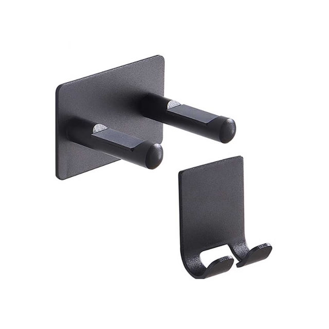 Moyic Soporte para secador de pelo, soporte de pared de aleación de aluminio para baño, estante para secador de pelo, ahorro de espacio, organizador Almacenamiento y organización del hogar Negro Moyic HA066259-02
