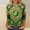 Green, variant on HOMBOM St.Patricks Day Shirts for Women Irish Graphic Tees Spring Green Trendy Crewneck Bow Print 3/4 Sleeve Womens Tshirts