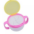 thumbnail image 3 of Baby Snack Cup Spill Proof Bowls, Easy to Hold for Baby & Toddler, Removable Lid, Easy to Clean,Pink, 3 of 5
