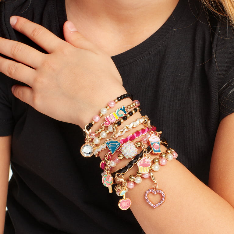 Juicy Couture Mini Pink & Precious DIY Bracelets Kit - Create 8 Unique  Charm Bracelets, 267 Pieces, 8 Charms, Tweens & Girls Ages 8+ 