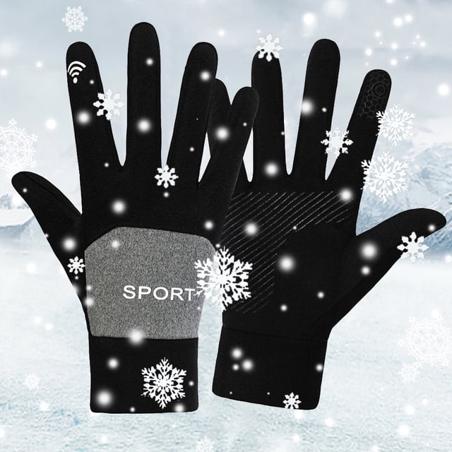 Gloves Mittens Womens Warm Gloves Ladies Winter Fleece Thickening Cold Proof Outdoor Driving Riding Sports Non Slip Touched Screen Gloves Unisex Gloves Mittens