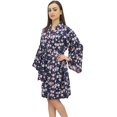 thumbnail image 4 of Bimba Robe Kimono de Demoiselle d'Honneur à Manches Longues Imprimée Florale Blanche pour Femmes - 26, 4 of 5