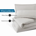 thumbnail image 7 of 800 Thread Count 100% Egyptian Cotton 3 Piece Duvet Set with Zipper Closure & Corner Twin/TwinXL 3 Pc Duvet Set Color Silver Grey Solid, 7 of 7