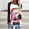 thumbnail image 2 of Camiseta de manga larga con cuello redondo y estampado navideño para mujer Pompotops qwe24208, 2 of 5
