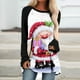 thumbnail image 2 of Camiseta de manga larga con cuello redondo y estampado navideño para mujer Pompotops qwe24205, 2 of 5