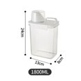 thumbnail image 1 of Distributeur de Détergent Rechargeable, Distributeur de Détergent à Lessive Vide, Réservoir de Poudre Adoucissant, Récipient de Stockage d'Eau de Javel avec Échelle 1800ml G4390B, 1 of 6