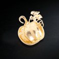 thumbnail image 5 of Rhinestone Pumpkin Brooch Pin for Women Gold Tone Fashion Enamel Halloween Green Leaf Brooches Lapel Pins Hat Bag Suit Dress Jewelry Gift, 5 of 6
