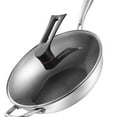 thumbnail image 3 of Sartén wok de acero inoxidable, sartén wok de acero inoxidable, suministros de cocina, sartén wok, resultados impresionantes, 3 of 5