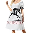 thumbnail image 2 of Vestido de manga corta con diseño de números romanos, elegante, para mujer, en oferta, suelto, de verano, para fiesta de graduación., 2 of 7