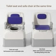 thumbnail image 4 of Commode Chair For Toilet, Odor Control Soft Padded High Load Capacity Bedside Commode With 2 Buckets For Pregnant, 4 of 8