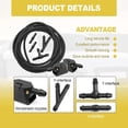 thumbnail image 6 of 2pc Car Windshield Washer Wiper Sprayer Nozzle Spray Jet 2m Hose Tube Connectors, 6 of 8