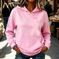thumbnail image 2 of Zysthvn Graphic Womens Long Sleeve Hoodies Casual Winter Pullover Women's Sweatshirt with Pockets Loose Fit Tops, 2 of 6